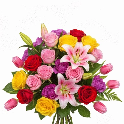 Beautiful bouquet of Mother's Day flowers with various blooms and colors